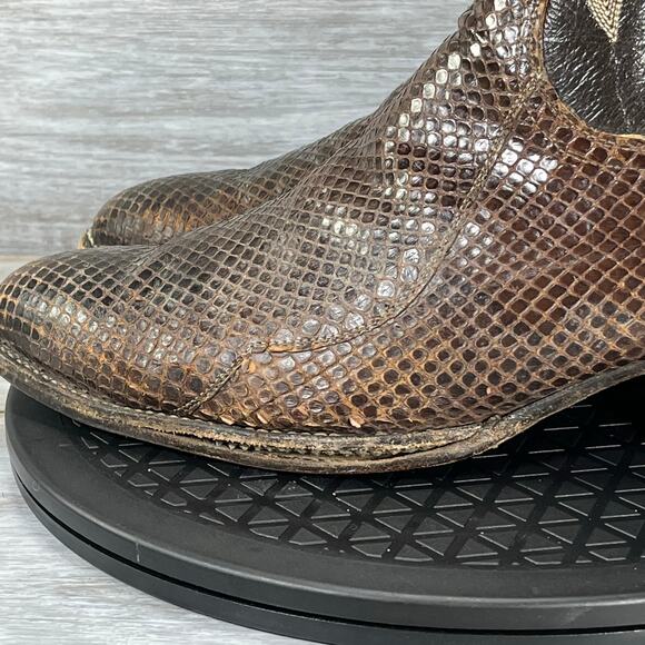 Vintage Tony Lama Men’s Python Snake Skin Cowboy Boots Style 8116 Size 11.5 - Picture 2 of 12
